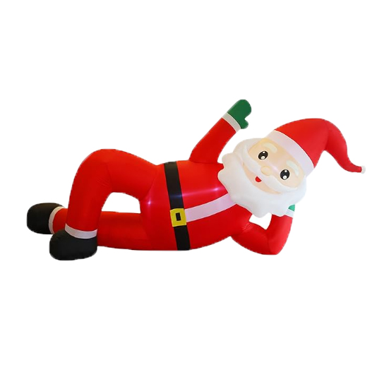 Lying down santa claus