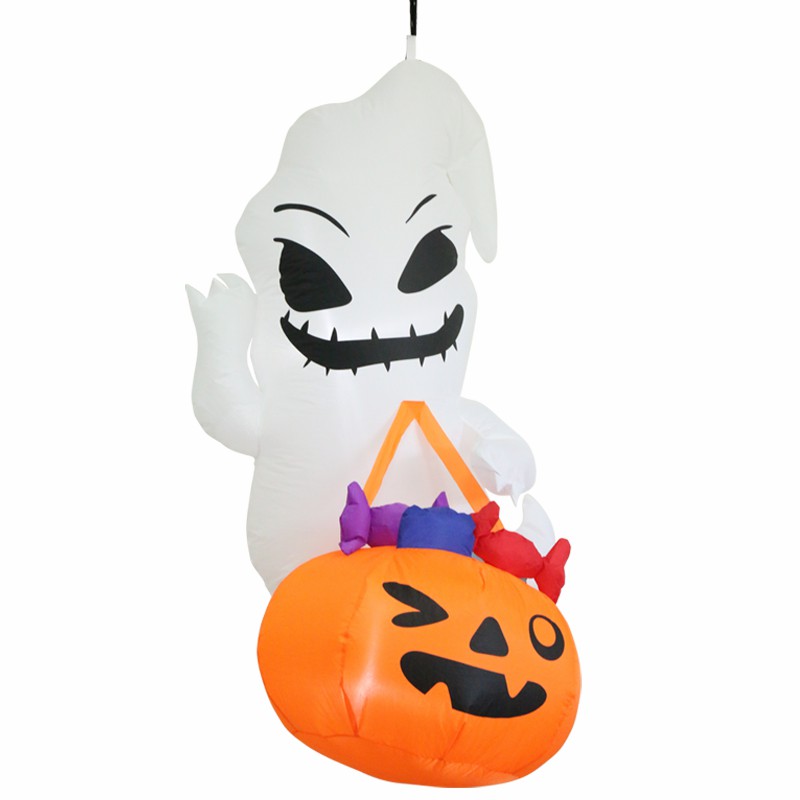 Hanging ghost pumpkin